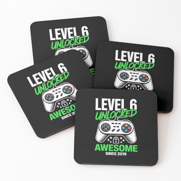 Item preview, Level 6 Unlocked - Awesome Since 2019 – 6th Birthday Gaming Design designed and sold by Gogetgiggles.