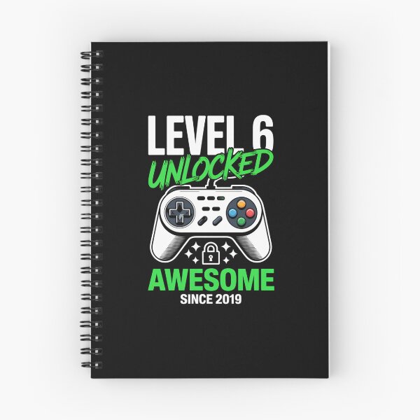 Item preview, Level 6 Unlocked - Awesome Since 2019 – 6th Birthday Gaming Design designed and sold by Gogetgiggles.