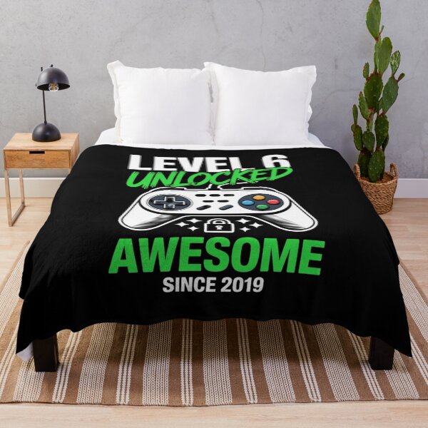 Item preview, Level 6 Unlocked - Awesome Since 2019 – 6th Birthday Gaming Design designed and sold by Gogetgiggles.