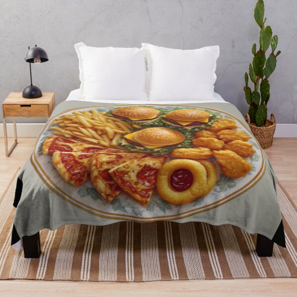 Item preview, Photorealistic Fast Food Feast on a Vintage Plate designed and sold by Shannon Hilson.
