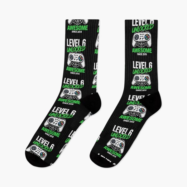 Item preview, Level 6 Unlocked - Awesome Since 2019 – 6th Birthday Gaming Design designed and sold by Gogetgiggles.