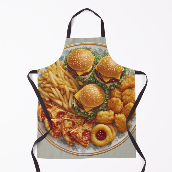 Item preview, Photorealistic Fast Food Feast on a Vintage Plate designed and sold by Shannon Hilson.
