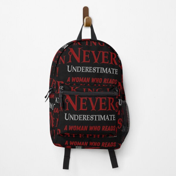 Item preview, Never Underestimate A Woman Who Reads Stephen King, Horror Book Lover designed and sold by Constant Readers.