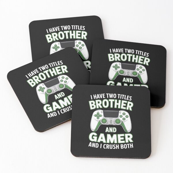 Item preview, I Have Two Titles – Brother and Gamer – And I Crush Both – Gamer Birthday Design designed and sold by Gogetgiggles.