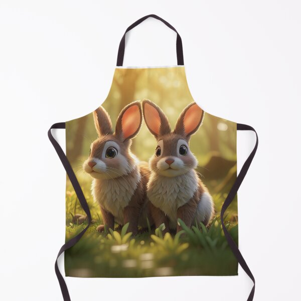 Item preview, Adorable Bunny Family in a Sunlit Forest Jigsaw designed and sold by ArtComixHaven.