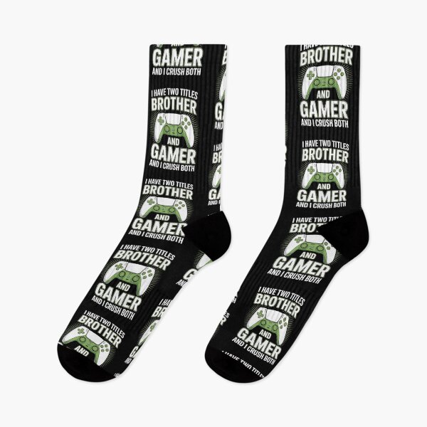 Item preview, I Have Two Titles – Brother and Gamer – And I Crush Both – Gamer Birthday Design designed and sold by Gogetgiggles.