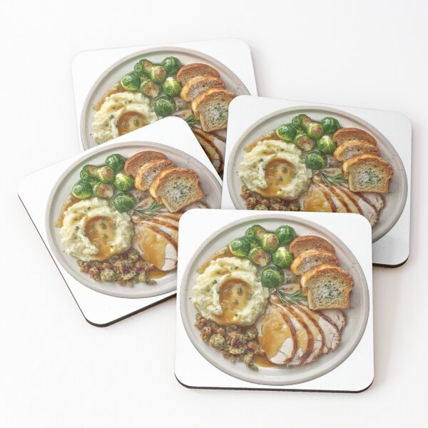 Item preview, Photorealistic Thanksgiving Dinner Plate with Turkey and Sides designed and sold by Shannon Hilson.