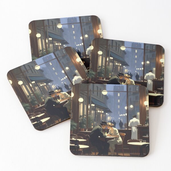 Item preview, Paris, retro, twenties, romantic, late night, cafe designed and sold by Grimtruths.