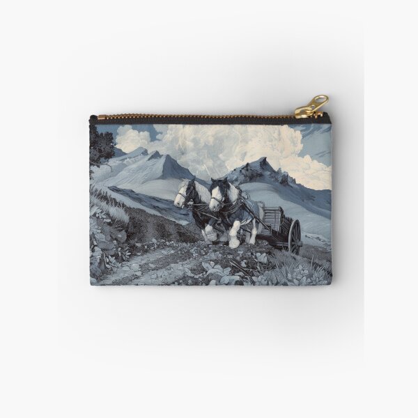 Item preview, A pair of Shire horses pulling a plough across a rugged field Horses in Motion designed and sold by CDC40.
