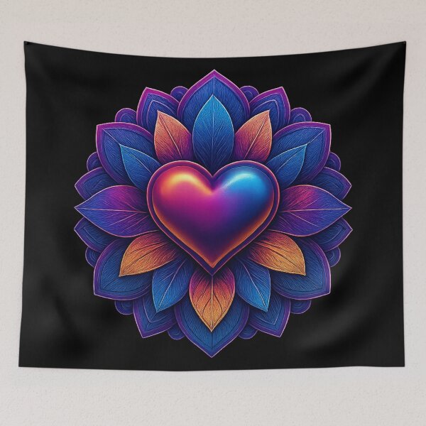 Item preview, Abstract Floral Heart Burst – Colorful Petal Pattern designed and sold by Dbalsleyjr.