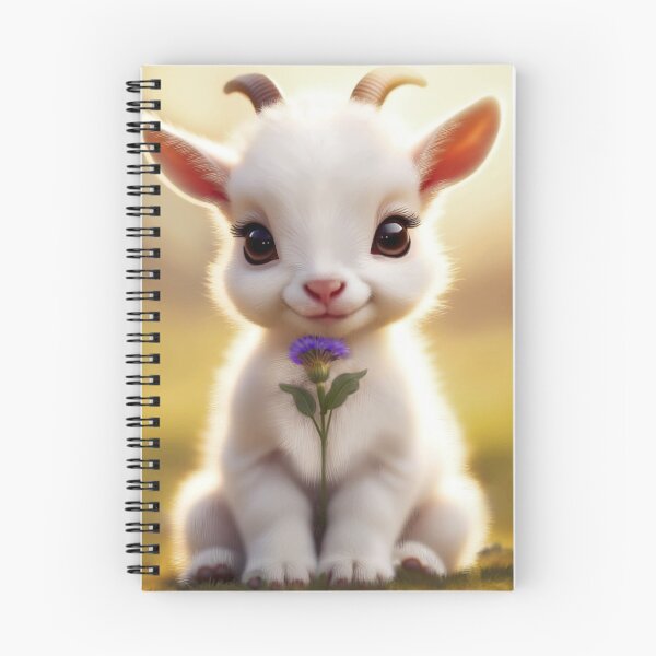 Item preview,  Goat with Flower — Whimsical Animal Portrait designed and sold by Felia001.