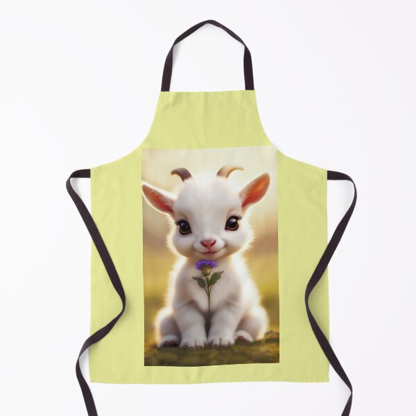 Item preview, Goat with Flower — Whimsical Animal Portrait designed and sold by Felia001.
