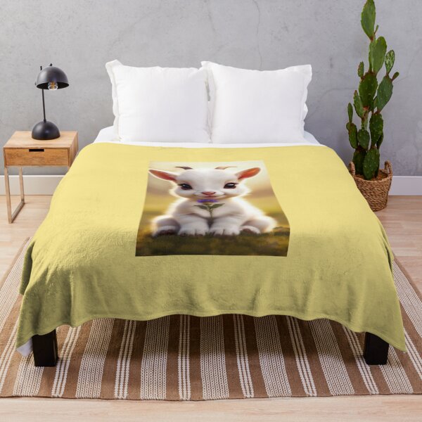 Item preview,  Goat with Flower — Whimsical Animal Portrait designed and sold by Felia001.
