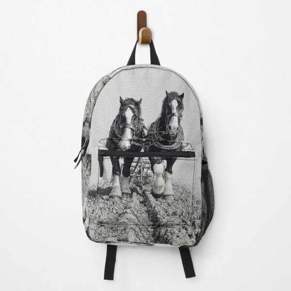 Item preview, A pair of Shire horses pulling a plough across a rugged field Horses in Motion designed and sold by CDC40.