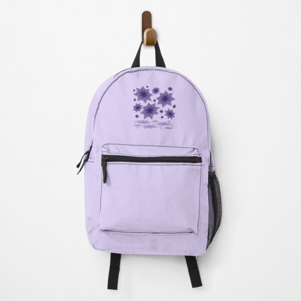 Item preview, Pattern of randomly arranged fluffy purple snowflakes with a shadow designed and sold by Cherevan.
