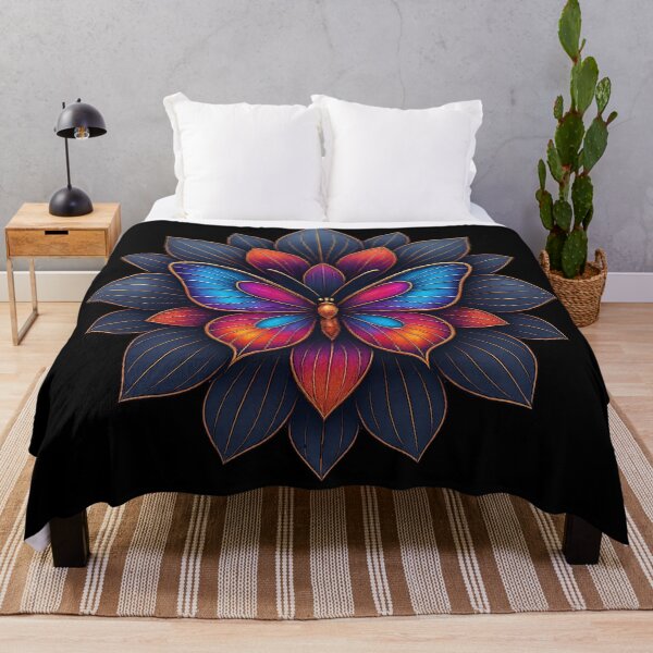 Item preview, Colorful Butterfly Mandala With Layered Floral Petals designed and sold by Dbalsleyjr.