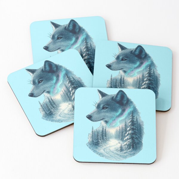 Item preview,  Wolfscape — Ethereal Nature Fusion Print from Felia designed and sold by Felia001.
