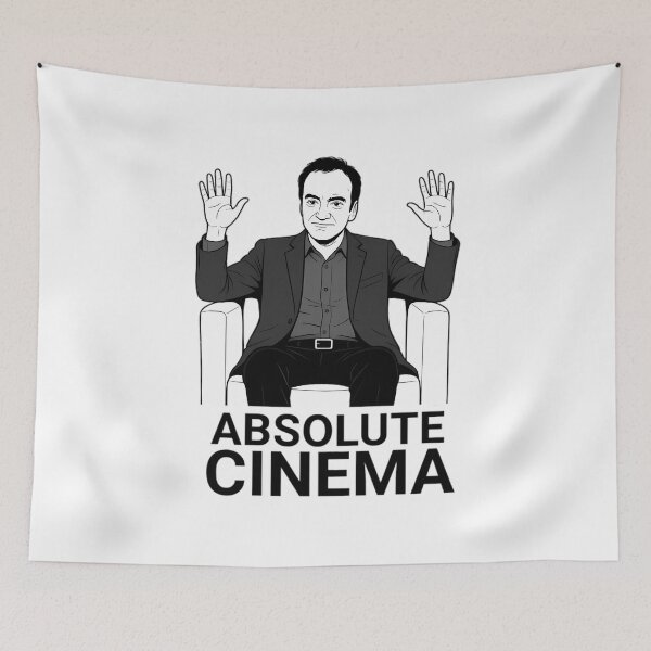 Aperçu de l'œuvre Quentin Tarantino Absolute Cinema - Portrait Réalisateur Meme Art Cinéma créée et vendue par LoomisDreams.