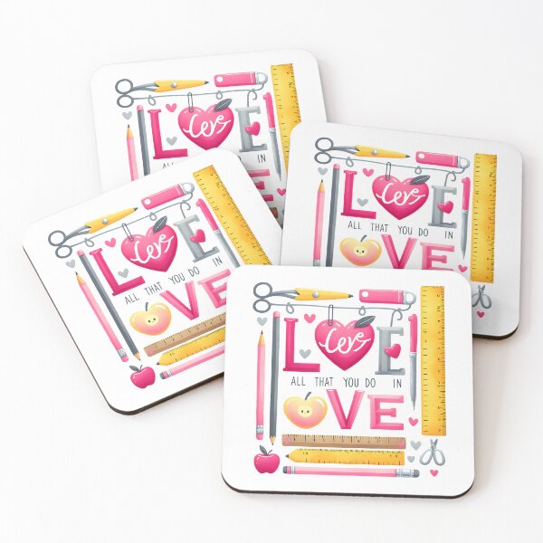Item preview, Bible Verse Teacher Love School Supplies Pink Watercolor designed and sold by schoolarts.