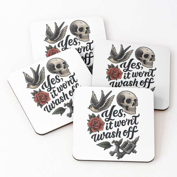 Item preview, It won't wash off - Tattoo quote designed and sold by Lia Vina.