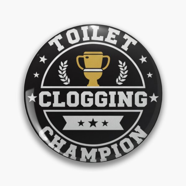 Item preview, Toilet Clogging Champion Funny Bathroom Humor Sticker & T-Shirt Design designed and sold by axiksa10.