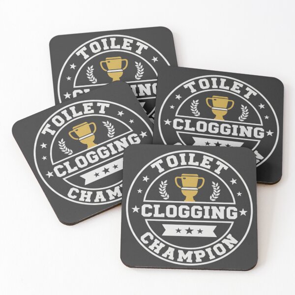 Item preview, Toilet Clogging Champion Funny Bathroom Humor Sticker & T-Shirt Design designed and sold by axiksa10.