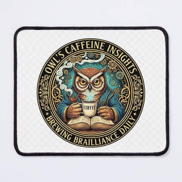 Item preview, Owl's Caffeine Insights: Brewing Brilliance Daily designed and sold by Studiocolors.