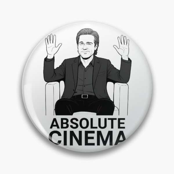 Item preview,  Brad Pitt Absolute Cinema - Hollywood Actor Portrait Meme Cinema Art designed and sold by LoomisDreams.