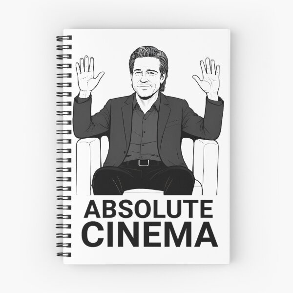 Item preview,  Brad Pitt Absolute Cinema - Hollywood Actor Portrait Meme Cinema Art designed and sold by LoomisDreams.