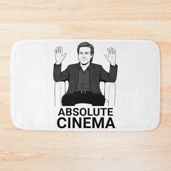Item preview,  Brad Pitt Absolute Cinema - Hollywood Actor Portrait Meme Cinema Art designed and sold by LoomisDreams.