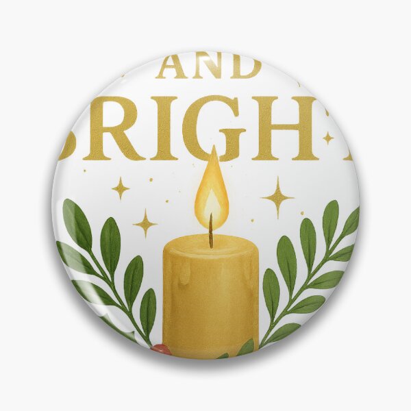 Item preview, Merry and Bright – Golden Candle & Christmas Foliage designed and sold by MignonByMarie.