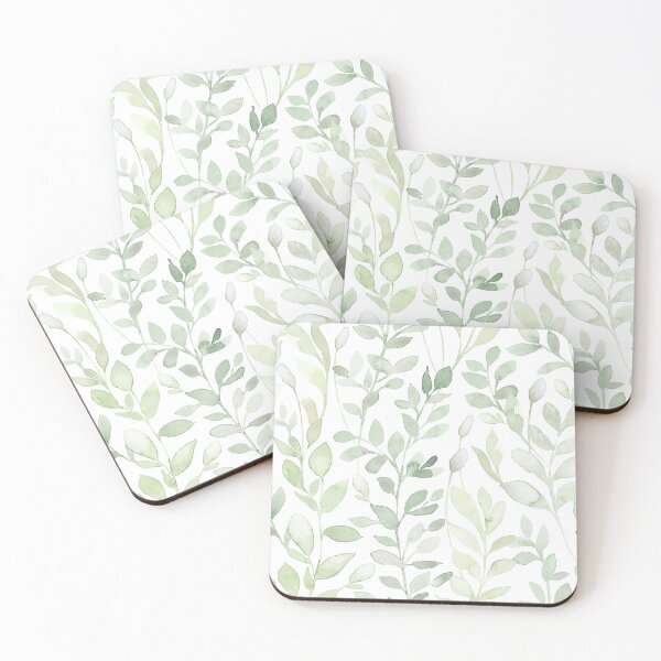 Item preview, Midsummer / Leaves in light green designed and sold by Lolah-Studio.