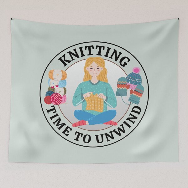 Item preview, A Comfortable Knitting Meditation Pose. designed and sold by MPC-Mince-Pies.