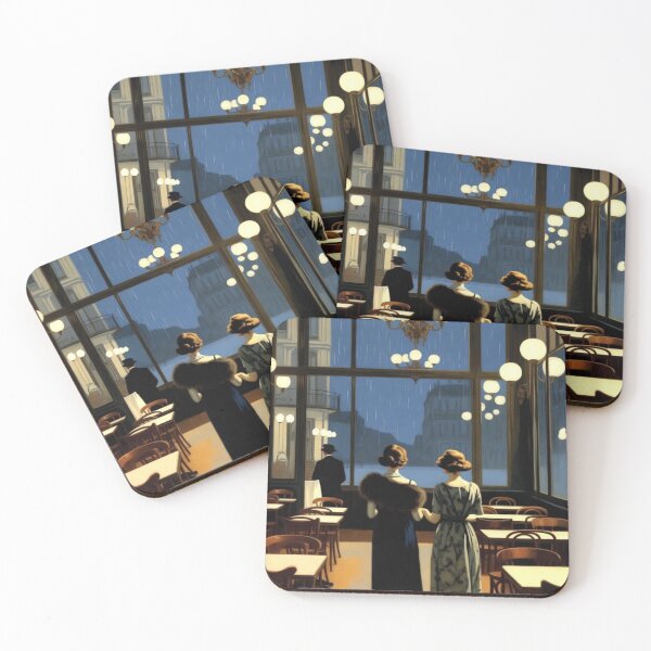 Item preview, Twenties, romantic, Paris, late night, cafe designed and sold by Grimtruths.