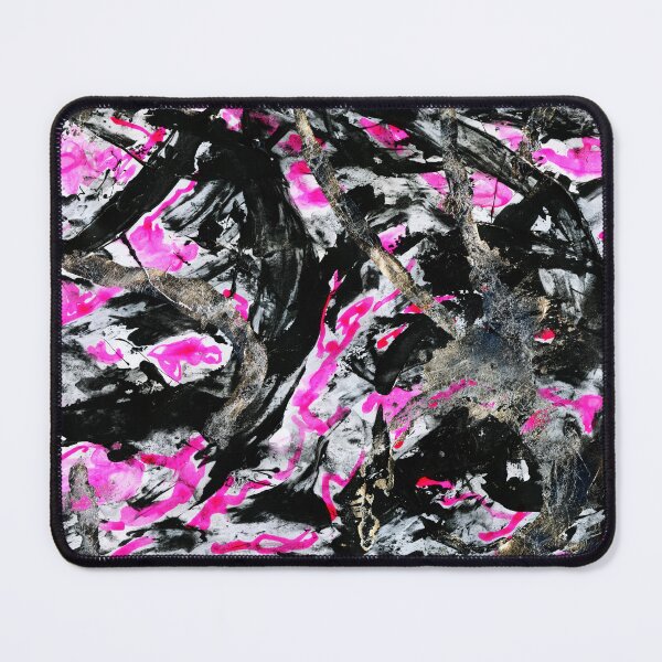 Item preview, Abstract In Black, Pink and Silver designed and sold by LymphomaLass.