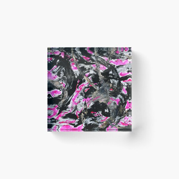 Item preview, Abstract In Black, Pink and Silver designed and sold by LymphomaLass.