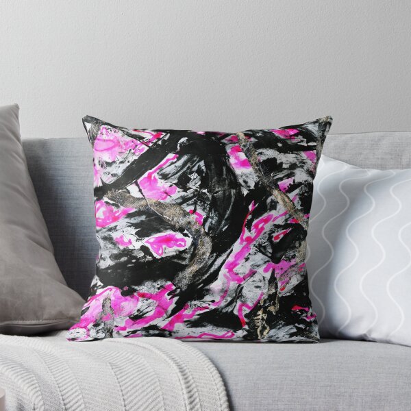 Item preview, Abstract In Black, Pink and Silver designed and sold by LymphomaLass.