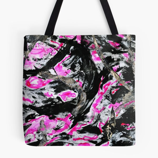 Item preview, Abstract In Black, Pink and Silver designed and sold by LymphomaLass.
