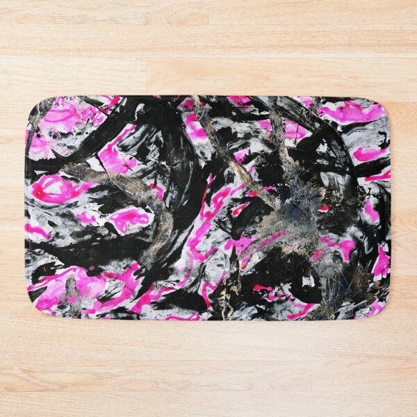 Item preview, Abstract In Black, Pink and Silver designed and sold by LymphomaLass.
