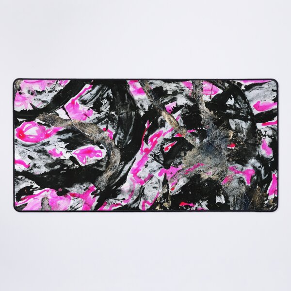 Item preview, Abstract In Black, Pink and Silver designed and sold by LymphomaLass.