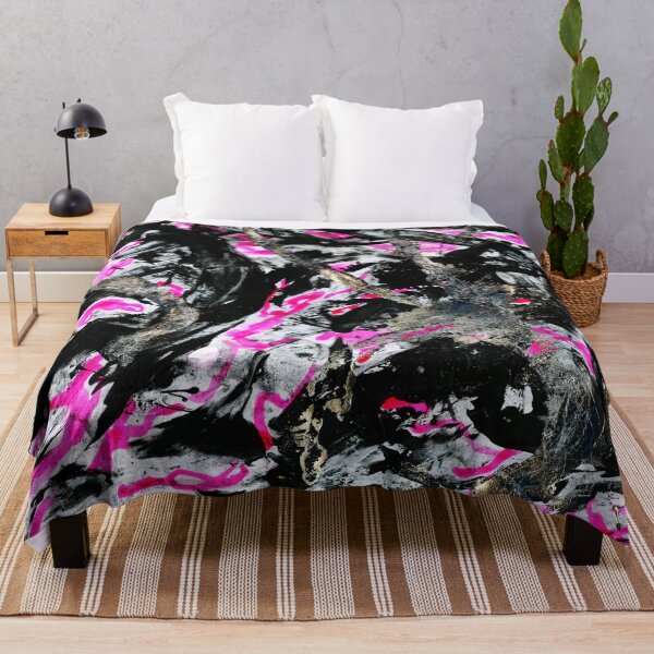 Item preview, Abstract In Black, Pink and Silver designed and sold by LymphomaLass.