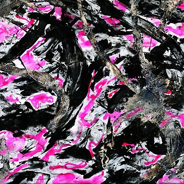 Artwork thumbnail, Abstract In Black, Pink and Silver by LymphomaLass