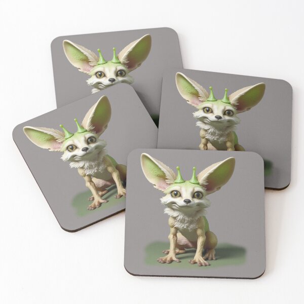Item preview, Unique cartoon creature with large ears and expressive eyes sits playfully on a green surface designed and sold by Beast Reality.