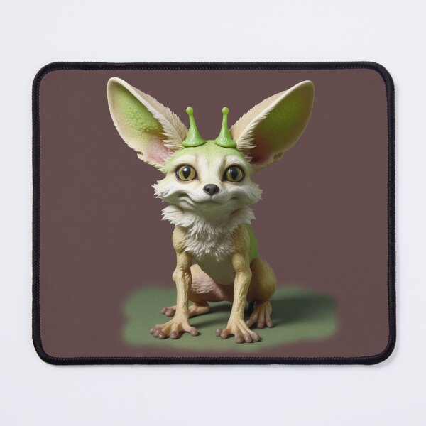Item preview, Unique cartoon creature with large ears and expressive eyes sits playfully on a green surface designed and sold by Beast Reality.