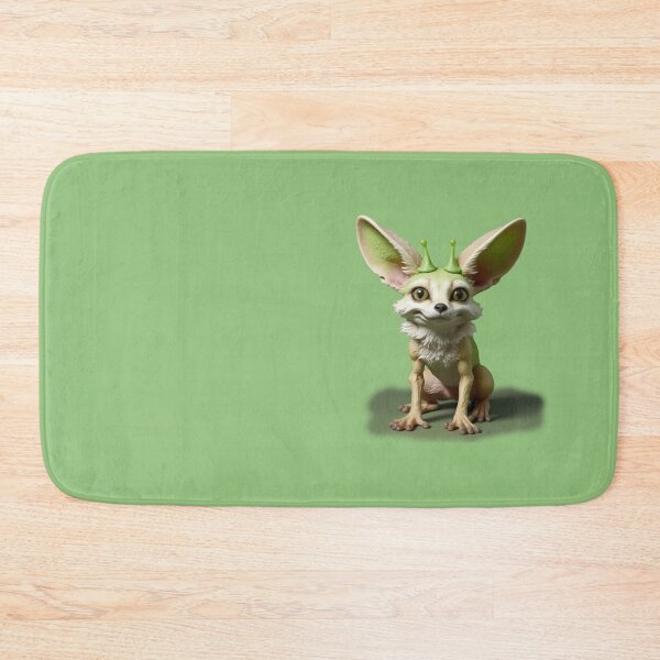Item preview, Unique cartoon creature with large ears and expressive eyes sits playfully on a green surface designed and sold by Beast Reality.
