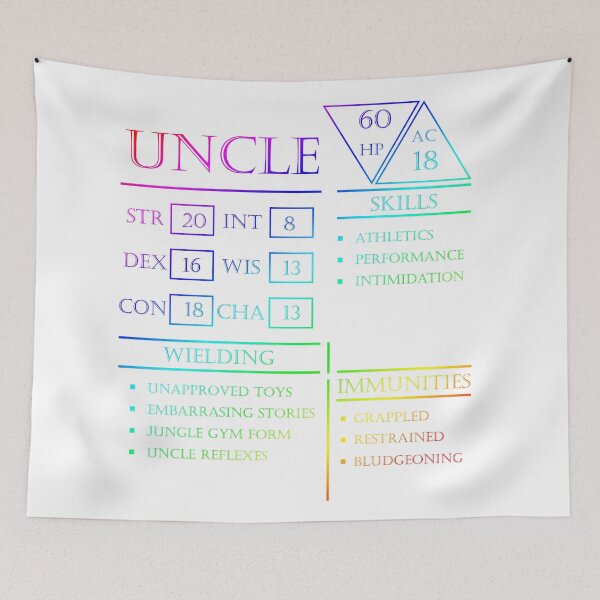 Item preview, Uncle Stats - Character Sheet - Rainbow designed and sold by EchoTheBard.