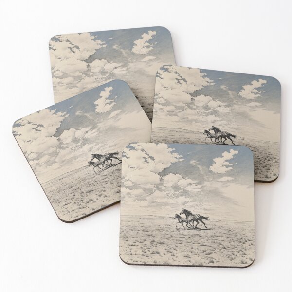 Item preview, A Mustang mare and her foal running freely across an open plain Horses in Motion designed and sold by CDC40.