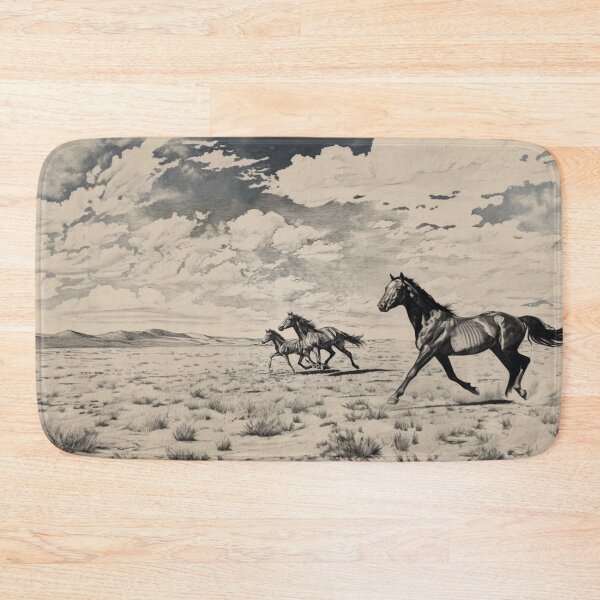 Item preview, A Mustang mare and her foal running freely across an open plain Horses in Motion designed and sold by CDC40.