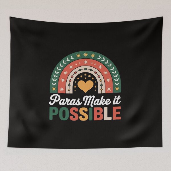 Item preview, Paras Make It Possible Paraprofessional Rainbow Heart Cute designed and sold by silladive.