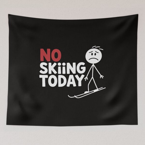 Item preview, No Skiing Today Stick Figure designed and sold by silladive.